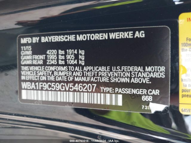 WBA1F9C59GV546207 BMW 228I