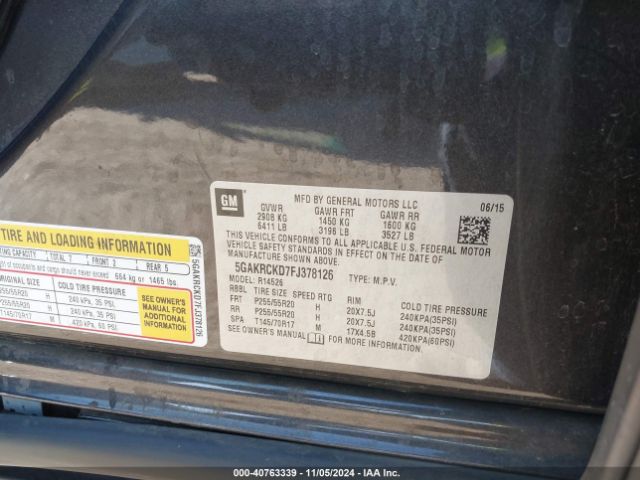5GAKRCKD7FJ378126 Buick Enclave Premium