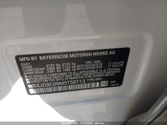 WBXJG9C09M5T58113 BMW X1 Xdrive28i