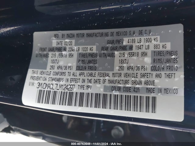 3MVDMACL7LM124297 Mazda Cx-30 Select Package