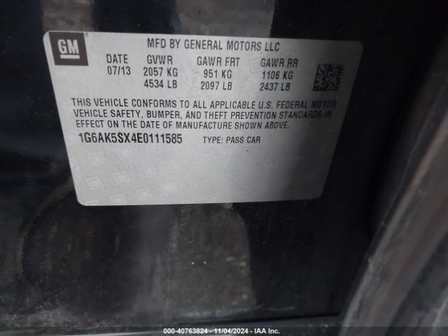 1G6AK5SX4E0111585 Cadillac Ats Performance
