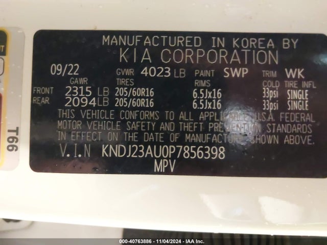 KIA SOUL LX 2023 KNDJ23AU0P7856398 Image 9