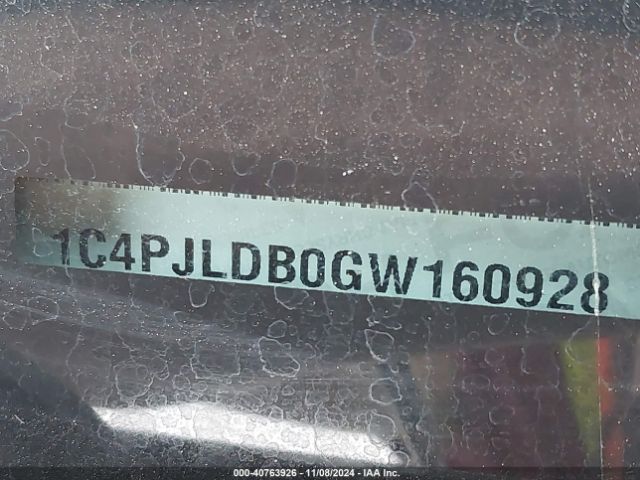 1C4PJLDB0GW160928 Jeep Cherokee Limited