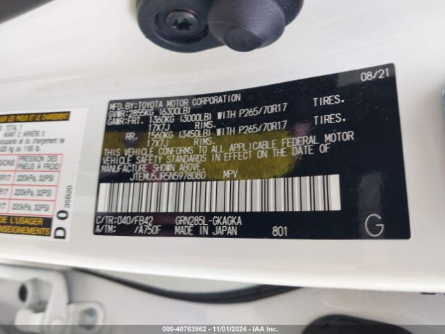 JTEMU5JR5N5978080 Toyota 4RUNNER SR5