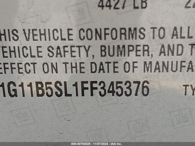 1G11B5SL1FF345376 Chevrolet MALIBU LS