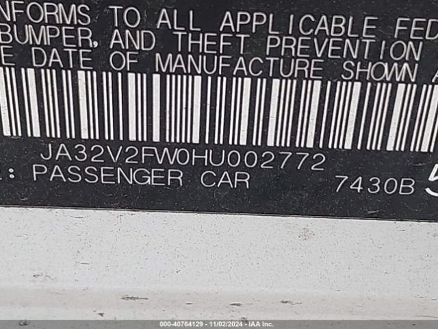 2017 MITSUBISHI LANCER JA32V2FW0HU002772 Photo 8