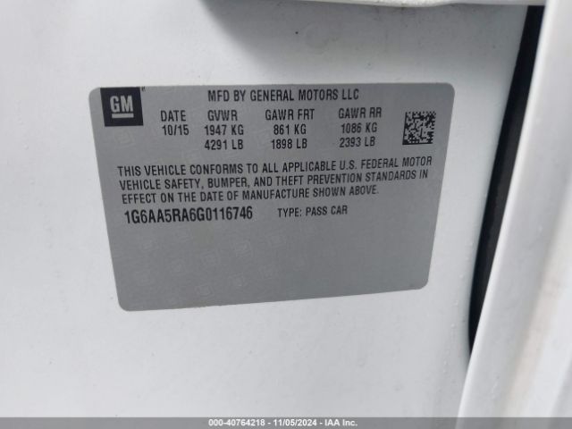 1G6AA5RA6G0116746 Cadillac Ats Standard