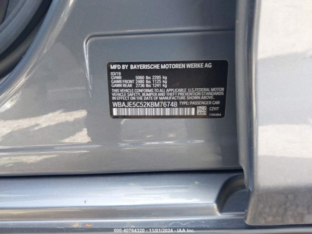 WBAJE5C52KBM76748 BMW 540I