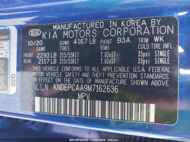KNDEPCAA9M7162636 KIA Seltos Lx