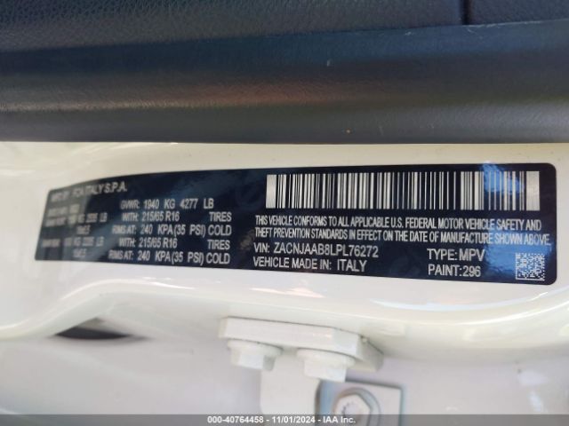 ZACNJAAB8LPL76272 Jeep Renegade Sport Fwd