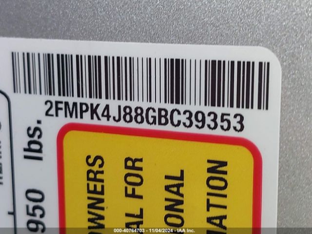 2FMPK4J88GBC39353 Ford EDGE SEL