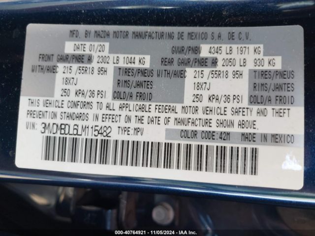 3MVDMBDL6LM115482 Mazda Cx-30 Preferred Package