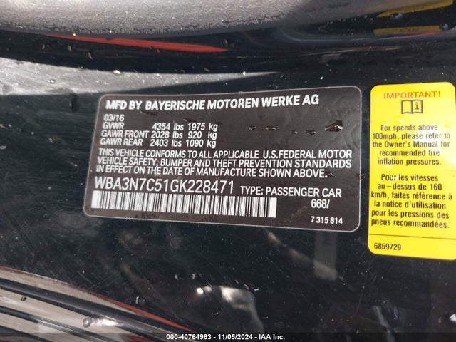 WBA3N7C51GK228471 BMW 428i