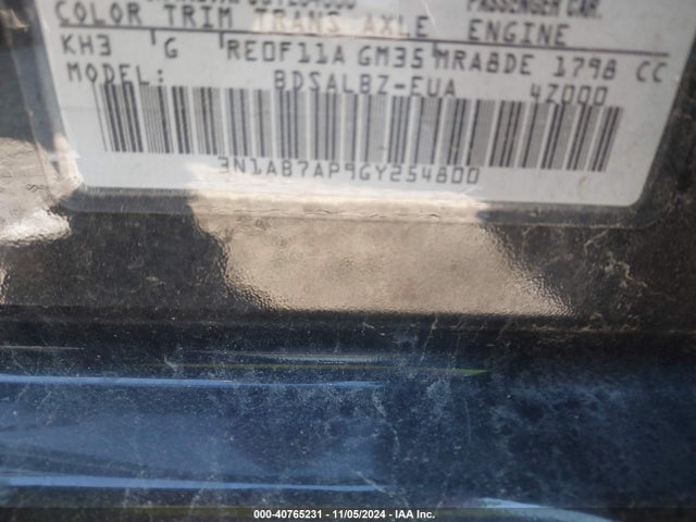 Nissan SENTRA S 2016 3N1AB7AP9GY254800 Image 9