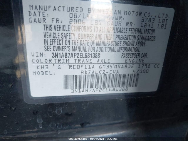 Nissan Sentra 2014 3N1AB7AP2EL681388 Image 20