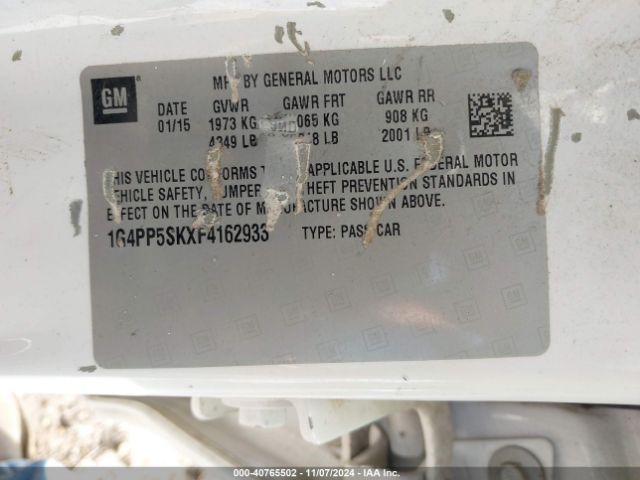 1G4PP5SKXF4162933 Buick Verano