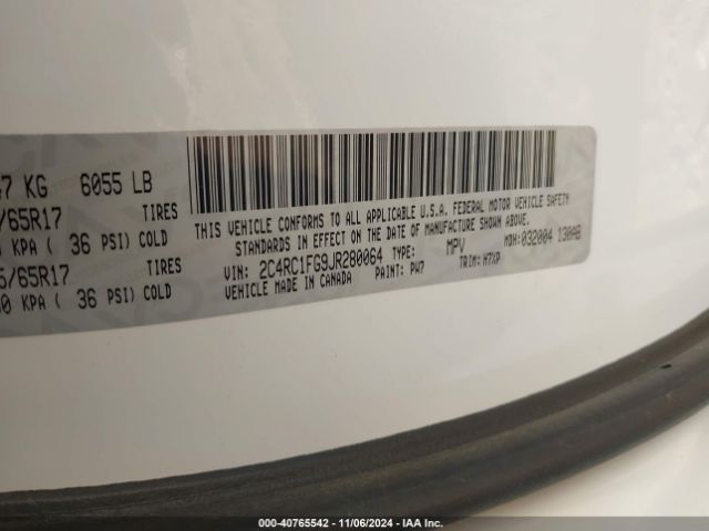 2C4RC1FG9JR280064 Chrysler Pacifica Touring Plus