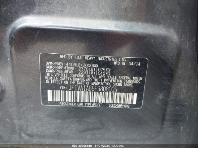 JF1VA1A68F9808005 Subaru WRX