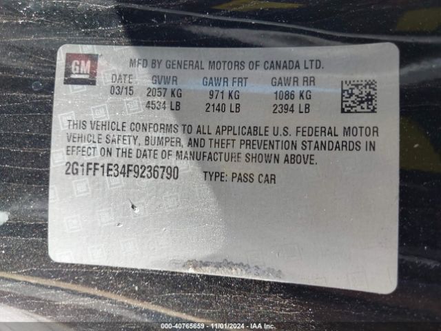 2015 CHEVROLET CAMARO 2G1FF1E34F9236790 Photo 8