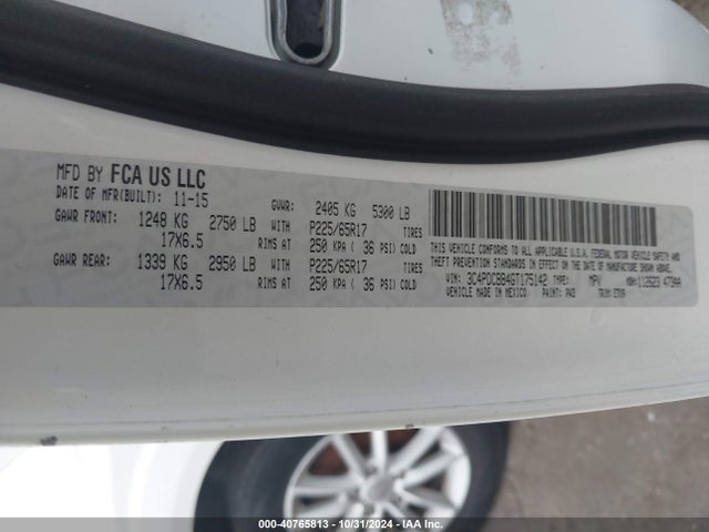 Dodge Journey Sxt 2016 3C4PDCBB4GT175142 Image 9