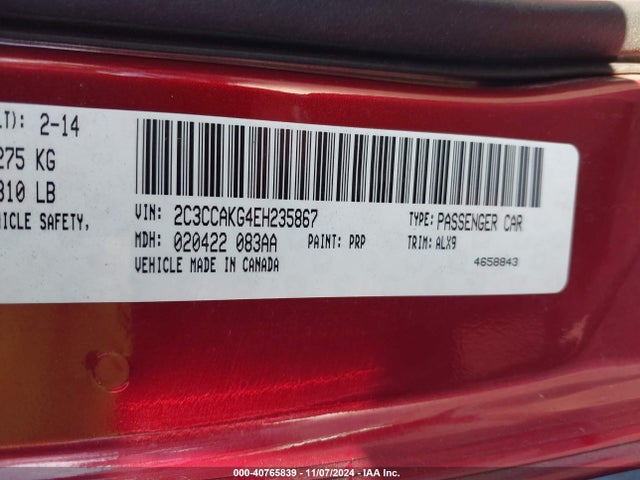 2C3CCAKG4EH235867 Chrysler 300c Awd