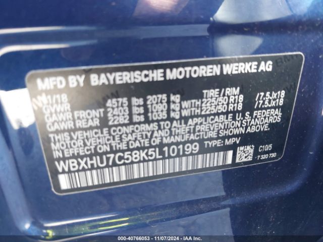 WBXHU7C58K5L10199 BMW X1 Sdrive28i