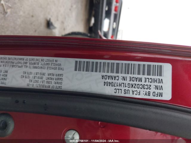 2C3CDZKG1LH170484 Dodge Challenger Gt Awd