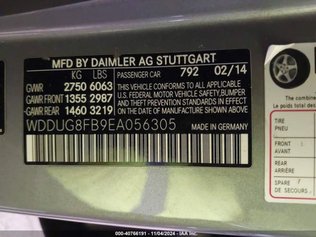 WDDUG8FB9EA056305 Mercedes-Benz S 550 4matic