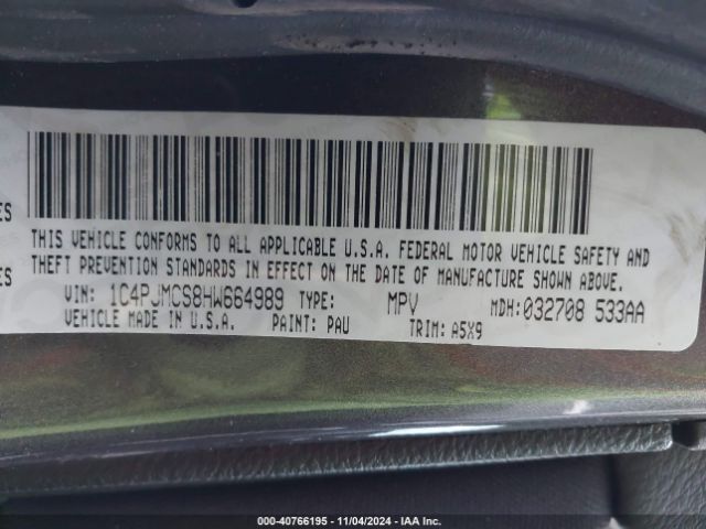 1C4PJMCS8HW664989 Jeep Cherokee Latitude 4x4