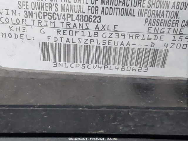 3N1CP5CV4PL480623 Nissan Kicks Sv Xtronic Cvt