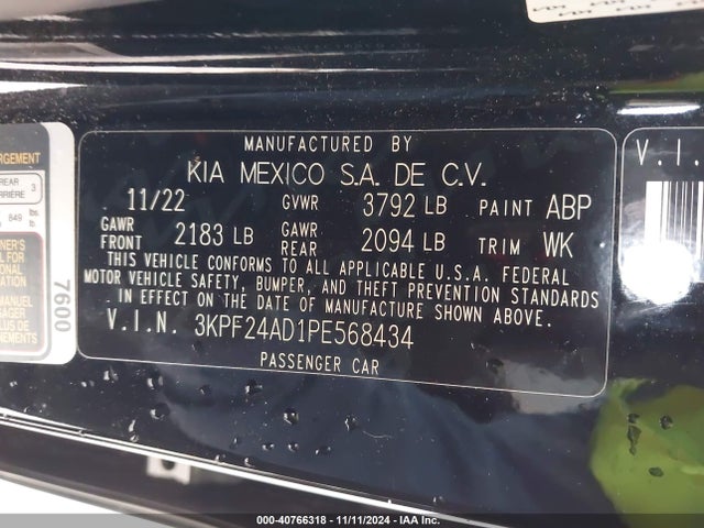 KIA FORTE LX 2023 3KPF24AD1PE568434 Image 9