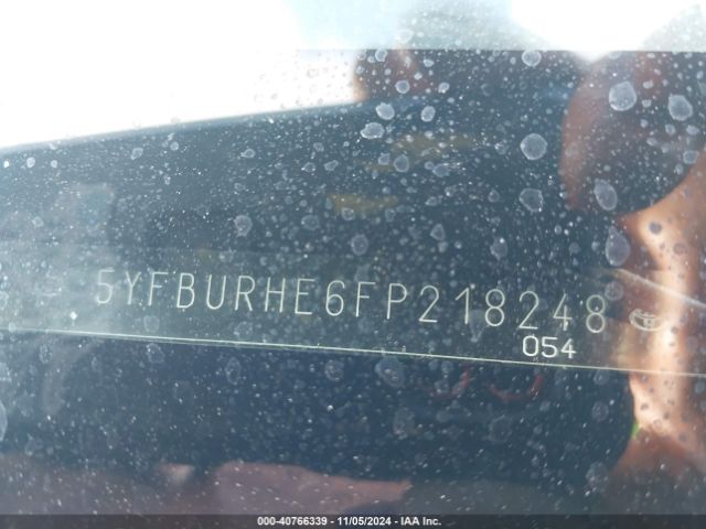 5YFBURHE6FP218248 Toyota Corolla L/le/le Pls/prm/s/s Pls
