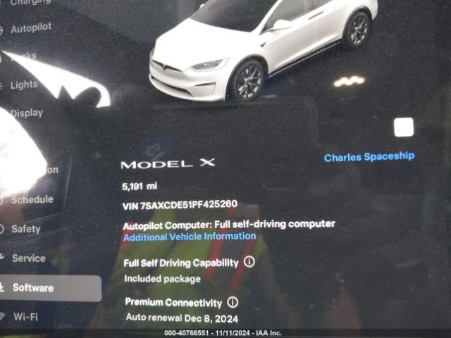7SAXCDE51PF425260 Tesla Model X Dual Motor All-wheel Drive/standard Range