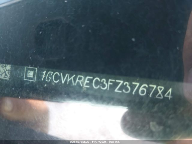 1GCVKREC3FZ376784 Chevrolet Silverado 1500 1lt
