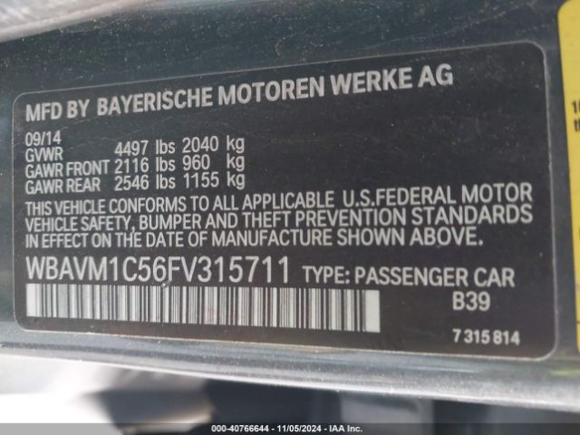 WBAVM1C56FV315711 BMW X1 Sdrive28i