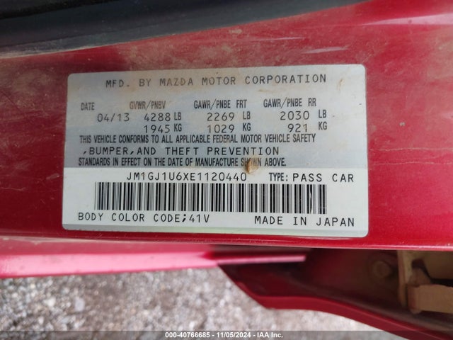 JM1GJ1U6XE1120440 Mazda Mazda6 I Sport