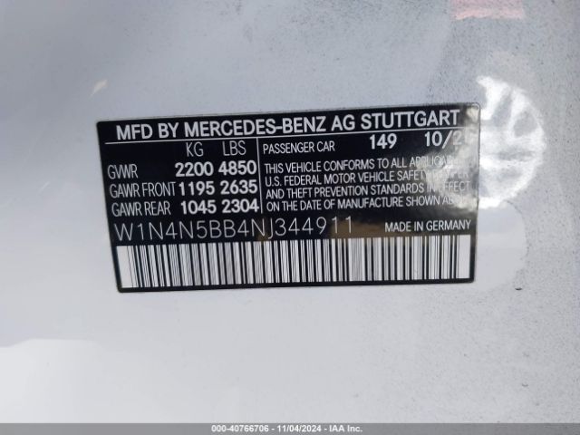 W1N4N5BB4NJ344911 Mercedes-Benz Amg Gla 35 4matic