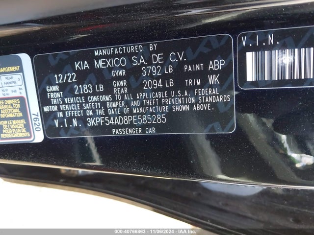 KIA Forte Gt-line 2023 3KPF54AD8PE585285 Image 9