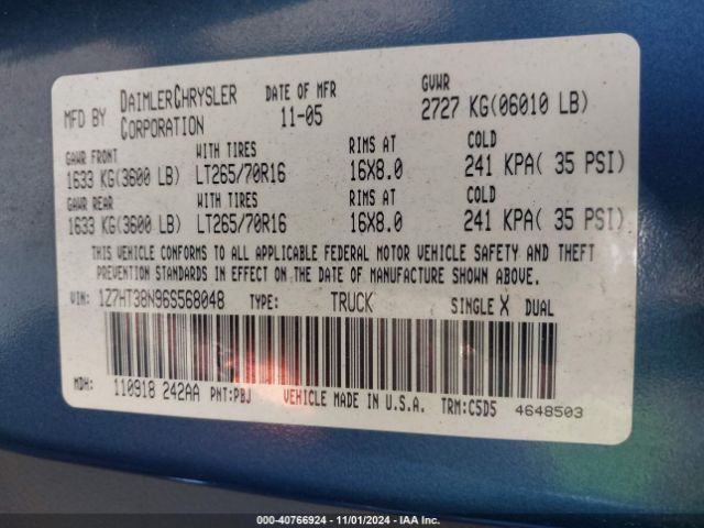 2006 MITSUBISHI RAIDER 1Z7HT38N96S568048 Photo 8