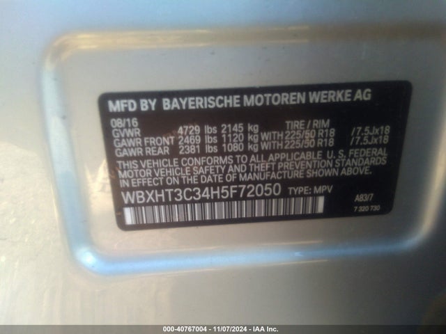 BMW X1 Xdrive28i 2017 WBXHT3C34H5F72050 Image 9