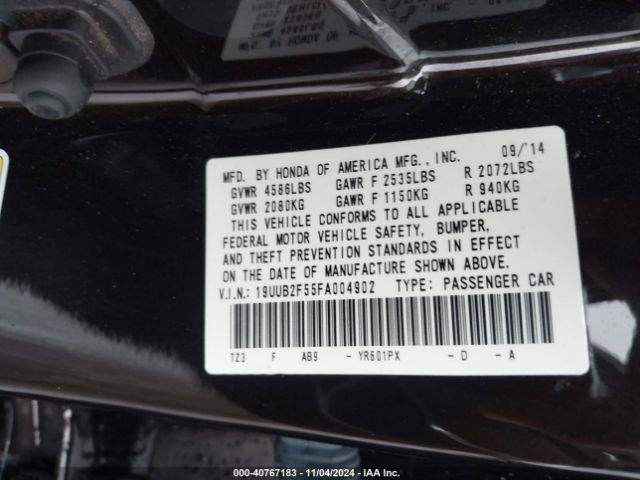 19UUB2F55FA004902 Acura Tlx V6 Tech