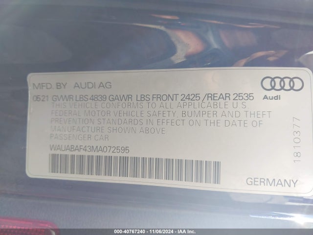 2021 AUDI A4 WAUABAF43MA072595 Photo 8