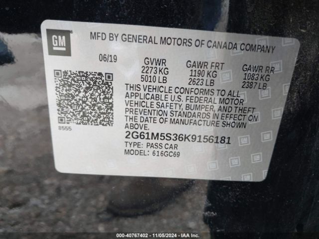 2G61M5S36K9156181 Cadillac XTS LUXURY