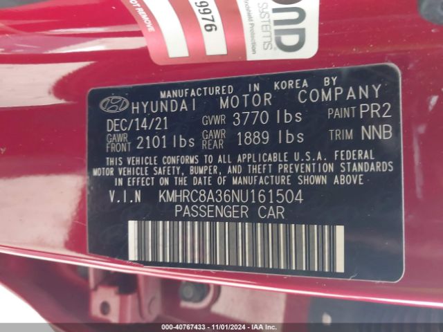 KMHRC8A36NU161504 Hyundai Venue Limited