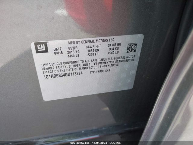 1G1RD6S54GU113274 Chevrolet Volt Premier