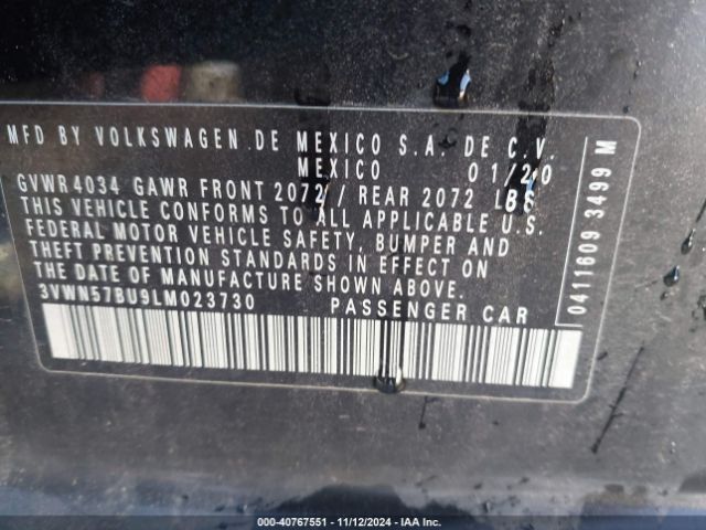 3VWN57BU9LM023730 Volkswagen Jetta 1.4t R-line/1.4t S
