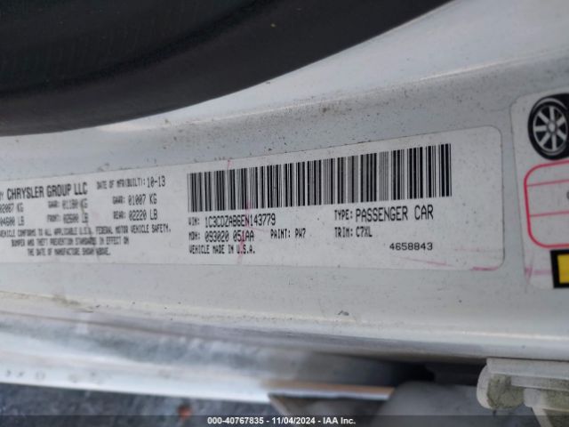 1C3CDZAB6EN143779 Dodge AVENGER SE