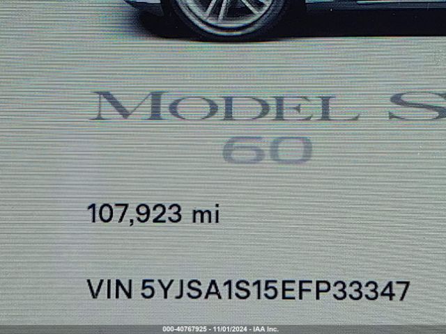5YJSA1S15EFP33347 Tesla MODEL S