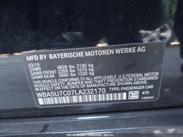WBA5U7C07LA232170 BMW 3 Series M340i