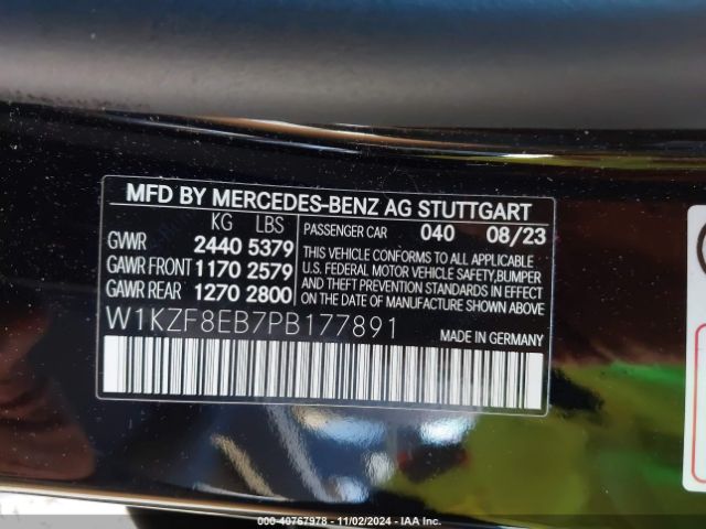 W1KZF8EB7PB177891 Mercedes-Benz E 350 4matic